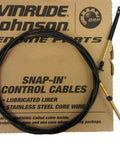 OEM 12 Foot Throttle And Shift Remote Control Cable For Outboard Motors Black Marine Grade Replacement Part 0173112 173112
