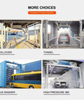 Commercial Fully Automatic Touchless Car Wash Machine With 360 Degree Rotating High Pressure Spray And Fast Air Dry System for various setups.