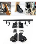 Heavy Duty Mobile Rolling Ladder Track With Slick Round Tube Build For Effortless Loft Storage And Library Access Featuring Complete Hardware Kit Plus No Sweat Installation that includes wheels and brackets.