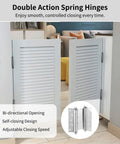 2 Pack Dual Action Self Closing Door Hinges 6 Inch Stainless Steel with adjustable speed for cafe and saloon doors