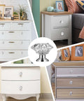 20 Pack Crystal Cabinet Knobs for Cabinets and Drawers, Diamond Shaped Silver Pull Handles on various dressers and furniture