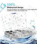 Waterproof case for Lock Washers Assortment Kit With Internal Tooth Push On Quick Locking Clips Black Fasteners For Industrial And Automotive Use Great For DIY Projects And Machinery Maintenance