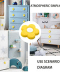 Fresh Yellow Flower Design Rubber Cabinet Knobs With Mounting Hardware For Kids Rooms And Closets Dope Soft Grip Drawer Pulls Zinc Alloy Build Super Slick Home Accents Solid Flex Comes Ready For Quick Install on dressers.