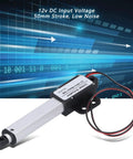 2 Inch Stroke Micro Linear Actuator 12V DC Small Electric Actuator With Built In Limit Switch, 50mm stroke, digital background