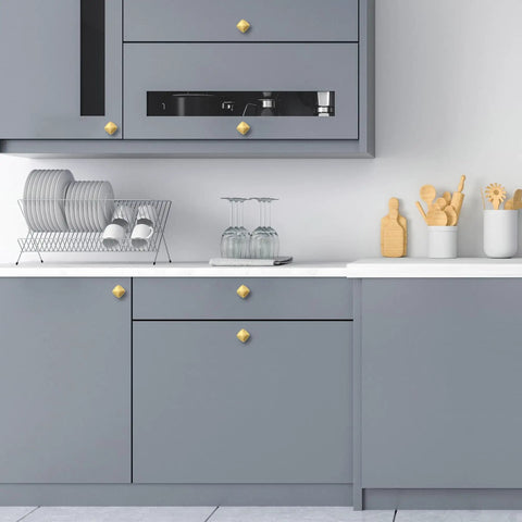 Thirty Pack Gold Cabinet Pulls Single Hole Built Tough Zinc Alloy Kitchen Drawer Handles Smooth As Silk Feel Reliable Daily Grab Top Choice For Quick Room Makeover in modern kitchen setting.