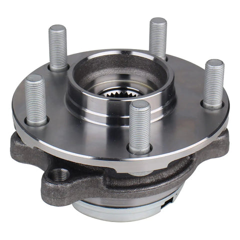 Heavy Duty Front Wheel Hub And Bearing Assembly For Nissan Murano Quest 2003 To 2009 5 Lug, showcasing sealed design and mounting studs.