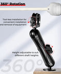 Rock Solid 1.5 Inch Ball Trolling Motor Stabilizer Mount Support with 360° rotation for tool-less installation and adjustable height.