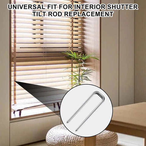 Pro Grade Plantation Shutter Repair Kit With Heavy Duty Louver Staples And Snap In Place Spring Pins For Window Hardware Refresh showing shutter tilt rod.