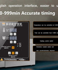 Control panel of Electric Coffee Bean Roaster Machine With Stainless Steel Drum for precise temp and timer setting.
