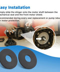 4-Pack Rubber Water Slinger Rings SPX0125F Compatible With Hayward Pool Pumps installed on motor shaft for easy seal replacement.