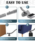 Step-by-step guide to using the 29 Inch Expandable Furniture Lifter Bar With Leverage Force Design for moving heavy appliances.