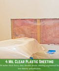 Super Durable 4 Mil Thick Clear Plastic Sheeting Roll Measuring 8 Feet By 100 Feet Heavy Duty Polyethylene Film Ideal As Vapor Barrier
