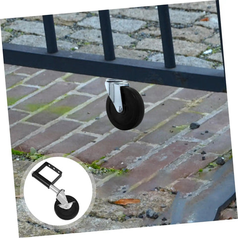 Kickass Durability Rock Solid Design Silent Gate Caster Wheel With Spring Support And Anti Vibration Cushioning for smooth rolling on brick.