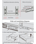 Installation diagram for Pro Grade Heavy Duty Drawer Slides Built Tough Like A Tank Rolling Smooth As Butter 60 cm.