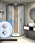 Heavy Duty Four Way Brass Shower Diverter Valve With Tight Multi Port Flow Routing For Quick Bathroom Upgrades And Zero Stress Temperature Tweaks For Rock Solid Daily Performance, showcased in a modern shower.