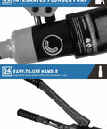Close-up of 12 Ton Hydraulic Wire Crimper With 10 Die Set For Battery Cable Lugs showing integrated plunger pump and handle.