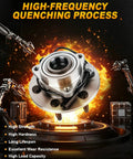 Heavy Duty Front Wheel Hub And Bearing Assembly Replacement For Chevrolet Silverado Tahoe Suburban And Gmc Sierra Yukon Six Lug With Abs Slick Setup shown with high-frequency quenching process.