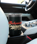 Mechanical Engineer Graduation Gift 2026 Stainless Steel Insulated Tumbler in car cup holder, black with leak-proof lid