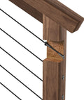 40 Pack Black 1/8 Inch Cable Railing Angle Beveled Protector Sleeves For Wood Posts, T316 Stainless Steel on wooden deck