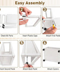 Easy assembly instructions for Totally Slick Two Tier Rolling Printer Stand Under Desk With Open Bottom Shelf And Heavy Duty Swivel Casters For Zero Hassle Home Office Workspace Organization White.