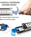 Locking Telescopic Drawer Runners With Full Extension For Cabinets And Cupboards Heavy Duty Metal Slides demonstration