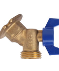 Heavy Duty Quarter Turn Ball Valve Brass G1/2 Female Thread To G3/4 Male Thread Plumbing Connector For House Water Lines with blue handle