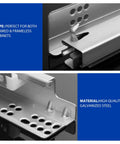Close-up of Smooth As Butter Undermount Drawer Slides With Soft Close Hydraulic Dampers Full Extension Glide 9 Inch depth in galvanized steel.