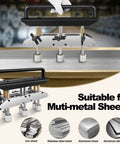 Three-Station Roller Metal Bender Hand Tool For 0-90 Degree Bends On Metal Roofing Sheets, suitable for multi-metal sheet bending