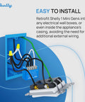 Wiring diagram for Gen4 Smart Relay Switch 1 Channel 8A With WiFi, Zigbee and Matter, illustrating easy installation process.