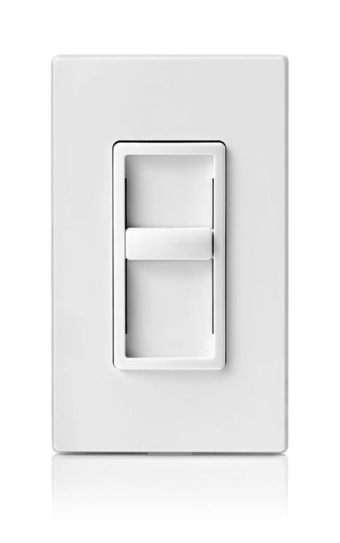 SureSlide Universal Dimmer Switch 3 Pack White Smooth Operator Slide Control LED CFL Incandescent Compatible 150 Watt Compact Wall Dimmer front view