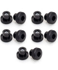 10 Pack One Quarter Inch Twenty Threaded Round Knobs For T Track And Jig Hardware, black knobs with metal inserts