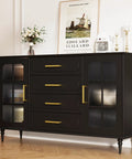 Drop Dead Gorgeous Slick Gold Cabinet Handles With 4 Inch Spacing Brushed Square Pulls For Quick Kitchen And Bath Makeover Thirty Pack showcased on a black cabinet.