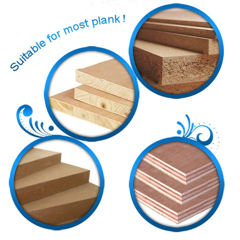 Portable Wood Edge Banding Machine With PVC Glue Pot compatible with various wood planks, plywood, and MDF edges.