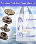 Badass Marine Grade Stainless Steel Snap Fasteners 120 Piece Heavy Duty Press Stud Kit showing rust-resistant snap buttons.