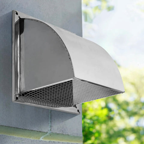 8 Inch Dryer Vent Cover With Screen Mesh Stainless Steel Wall Vent Cap 12x12 Outdoor Exhaust Vent For Kitchen And Bathroom