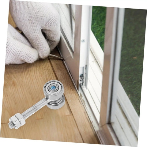Top Shelf Double Bearing Sliding Door Roller Upgrade With Built Tough Steel For No Hassle Smooth Glide Window And Door Slide Hardware Supporting Up To 50kg Loads, shown with installation tool.