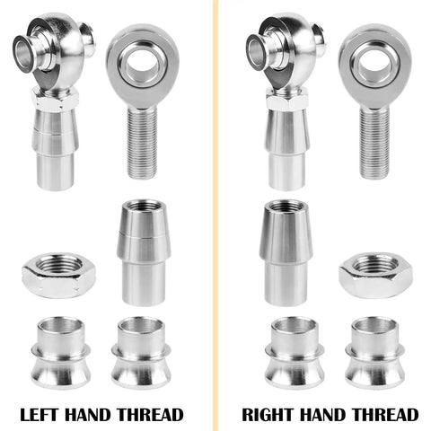 Heavy Duty 3/4 Inch Chromoly Heim Joints Rod End Kit Right And Left Thread with adapters and jam nuts.