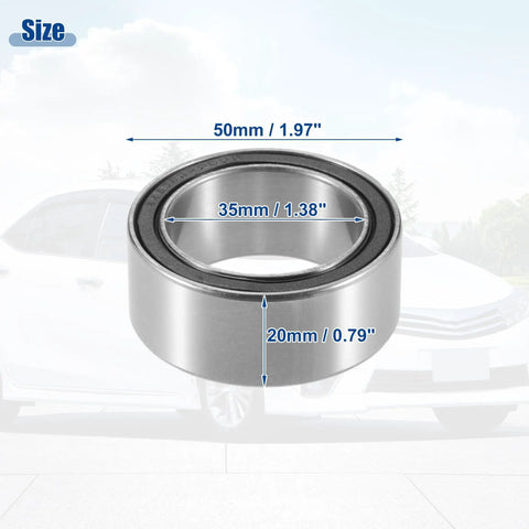 Universal Car Climate Control AC Compressor Clutch Bearing Replacement 35Mm Id By 50Mm Od By 20Mm Thick durable steel bearing