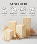 Rock Solid Double Barn Door System With Full Hardware Kit Hella Smooth Gliding Spruce Wood Room Divider For Bedroom Closet Easy Diy Setup showing spruce wood blocks with quality details.