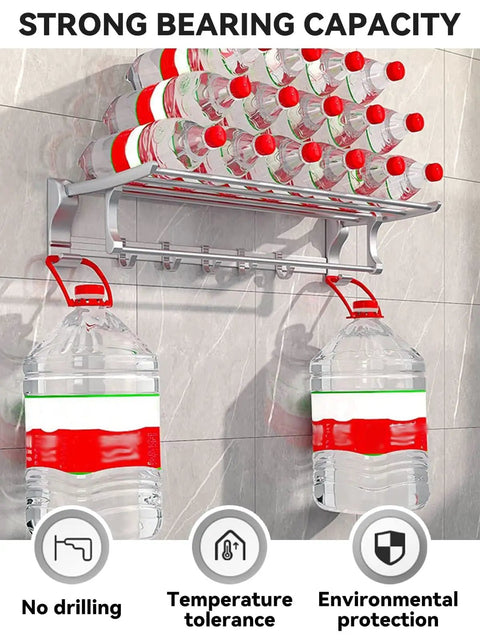 Boss Grade All Purpose Glue Kit With Quick Cure Formula And Slick Snip Tip Applicators For No Sweat Nail Free Bonding On Wood Metal Glass And Daily Repair Jobs, mounted bottle rack with water bottles.