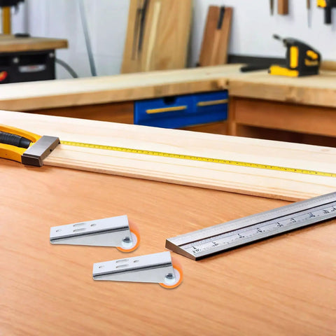 Buttery Smooth Wooden Door Roller Guide Kit Heavy Duty Glide Hardware For Cabinets And Sliding Furniture Doors Ultra Quiet Rolling Wheels with measuring tools.