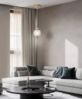 Antique Delicate Glass Pendant Light With Decorative Pattern, adjustable brass fixture in modern living room, 4.9 inch