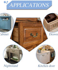 Top Shelf Antique Bronze Drop Bail Cabinet Hardware 3 Inch Centers Kitchen Drawer Pulls displayed on various furniture applications.