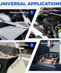 M8 Rubber Grommet Kit With Steel Core, Ten Piece Reinforced Bushing Set For Bike Fairings, Marine Glass, Auto Panels, And Heavy Duty Vibration Damping To Keep Your Rig Tight And Dang Solid Anywhere You Roll in motorcycle fairing, automotive panel, boat windshield, and equipment mount.