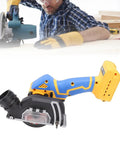 Badass Cordless Cut Off Tool Featuring Heavy Duty Brushless Motor And Hella Fast 19000 Rpm Speed To Rip Through Metal Wood Plastic And Stone With Detachable Dust Shield, close-up view.