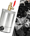 Ditch The Gunk And Keep Your Engine Sleek With This Rock Solid 300Ml Oil Catch Can Kit featuring aluminum design and valve.