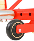 Close-up of Heavy Duty Adjustable Tire Wheel Dolly Full Size Cart Rock Solid wheel, showing sturdy design and smooth rolling feature.
