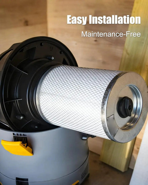 Heavy Duty Cartridge Filter Assembly For Industrial Vacuum Cleaners Fits VK811PH VK1011SIWTH VKHF001 Models Installed