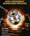 Smooth Rollin Heavy Duty Front Wheel Hub And Bearing Assembly For Dodge Ram 1500 4WD showing shiny steel construction and mounting flange.