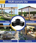 Beefy Heavy Duty Pergola Brackets Kit For 4x4 Lumber With 3-Way And 4-Way Corner Brackets, DIY gazebo kit installation in various outdoor settings